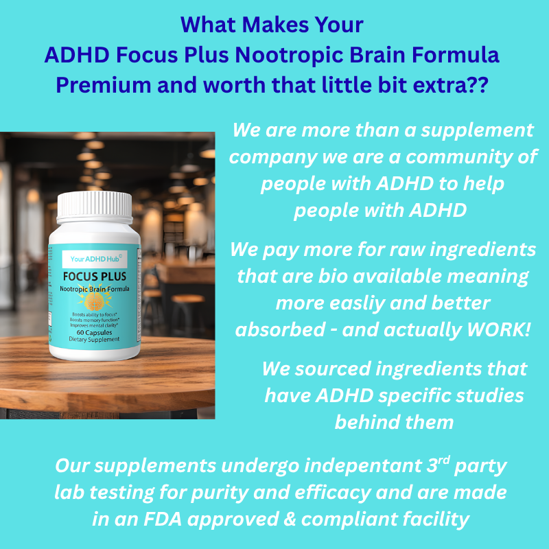 Your ADHD Focus + w/ Nootropics (30 Serves)