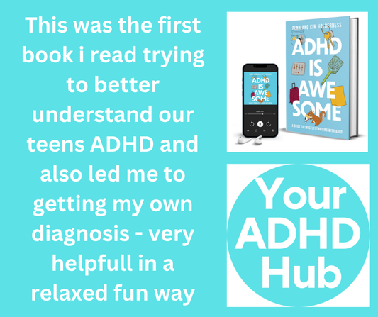 One of the most fun and helpful books i have read about ADHD with a book cover and related ADHD resources.