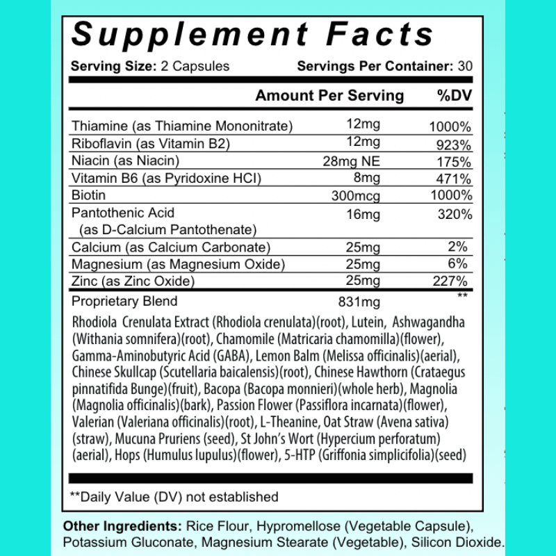 Stress Relief Supplement For ADHD: Deep Calm Formula